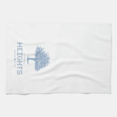 Heights Tile & Tree, Blauwe tegel, Houston Heights Theedoek (Horizontaal)