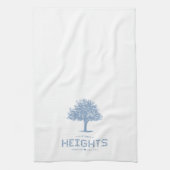 Heights Tile & Tree, Blauwe tegel, Houston Heights Theedoek (Verticaal)