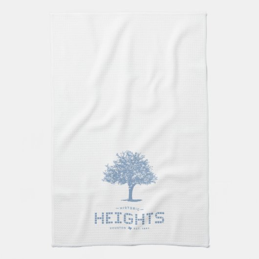 Heights Tile & Tree, Blue Tile, Houston Heights Theedoek (Verticaal)