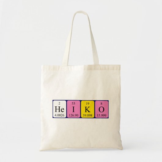 Heiko periodieke lijstnaam canvas tas (Voorkant)