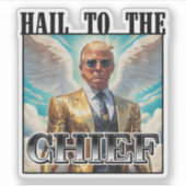 Heil aan de baas - Trump 2024 Sticker (Voorkant)