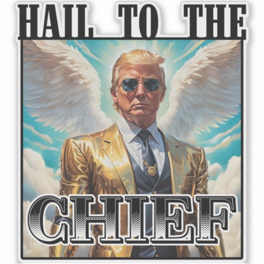 Heil aan de baas - Trump 2024 Sticker (Voorkant)