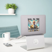 Heil aan de baas - Trump 2024 Sticker (Laptop op bureau)