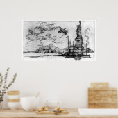 Heil Amerika - Joseph Pennell - 1908 Poster (Keuken)