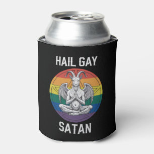 Heil Gay Satan Grappige Goth Gotische Geit LGBTQ Blikjeskoeler