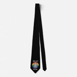 Heil Gay Satan Grappige Goth Gotische Geit LGBTQ Stropdas