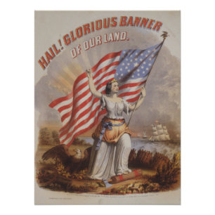 Heil! Glorierijke Banier van ons Land-Patriottisch Perfect Poster