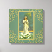 Heil Mary Star van het Zee Ave Maris Rozenkrans Canvas Afdruk (Voorkant)