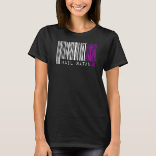 Heil Satan Asexual Pride Vlag Barcode Satanist Equ T-shirt