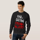 Heil Satan Drink Bloed Trui (Voorkant volledig)