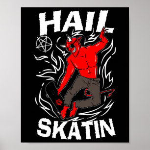 Heil Skatin Occult Satanisch Pentagram 666 Satan S Poster
