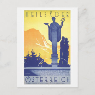 Heilbäder Österreich Austria Vintage Poster 1935 Briefkaart