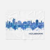 Heilbronn Germany Skyline Blue Fleece Deken (Voorkant (Horizontaal))