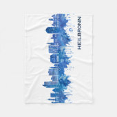 Heilbronn Germany Skyline Blue Fleece Deken (Voorkant)