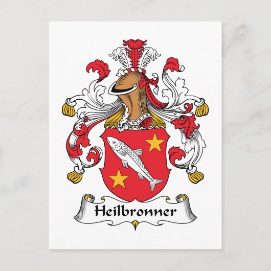 Heilbronner Family Crest Briefkaart (Voorkant)