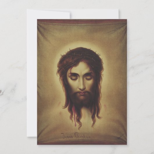 Heilig Aanschijn van Jezus Christus Bedankkaart (Voorkant)