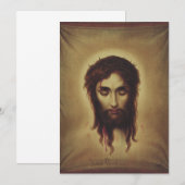 Heilig Aanschijn van Jezus Christus Bedankkaart (Voorkant / Achterkant)