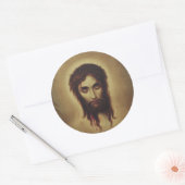 Heilig Aanschijn van Jezus Christus Ronde Sticker (Envelop)