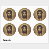 Heilig Aanschijn van Jezus Christus Ronde Sticker (Vel)