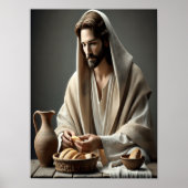 Heilig Avondmaal: Jezus breekt heilig brood Poster (Voorkant)