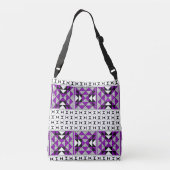 Heilig Bergen in het Paars Crossbody Tas (Achterkant)