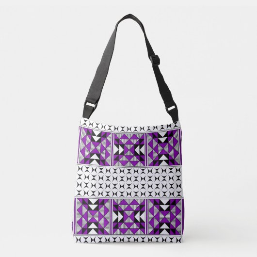 Heilig Bergen in het Paars Crossbody Tas (Voorkant)