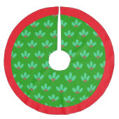 Heilig Berry Pattern over Groen Kerstboom Rok (Voorkant)