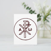 Heilig Chi-Rho Christogram Fijne Kunst Briefkaart (Staand voorkant)