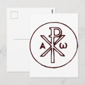 Heilig Chi-Rho Christogram Fijne Kunst Briefkaart (Voorkant / Achterkant)