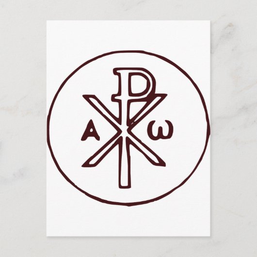 Heilig Chi-Rho Christogram Fijne Kunst Briefkaart (Voorkant)