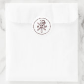 Heilig Chi-Rho Christogram Kunst Ronde Sticker (Tas)