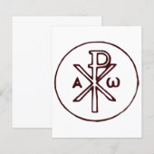 Heilig Chi-Rho Christogram Kunstwerk (Voorkant / Achterkant)