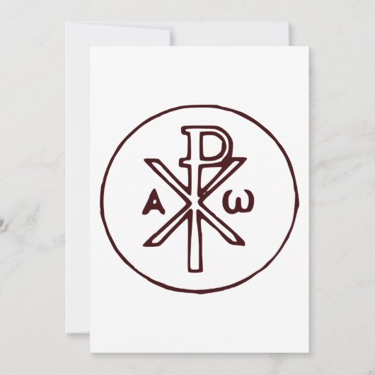 Heilig Chi-Rho Christogram Kunstwerk Feestdagenkaart (Voorkant)