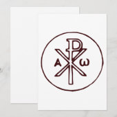 Heilig Chi-Rho Christogram Kunstwerk Feestdagenkaart (Voorkant / Achterkant)