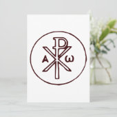 Heilig Chi-Rho Christogram Kunstwerk Feestdagenkaart (Staand voorkant)