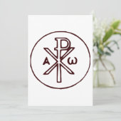 Heilig Chi-Rho Christogram Kunstwerk Kaart (Staand voorkant)