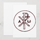 Heilig Chi-Rho Christogram Kunstwerk Kaart (Voorkant / Achterkant)