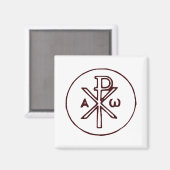 Heilig Chi-Rho Christogram Kunstwerk Magneet (Voorkant / Achterkant)