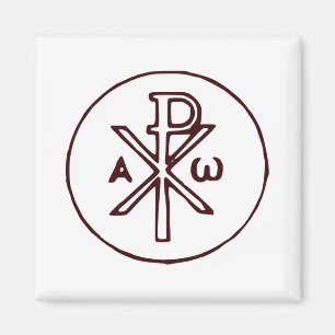 Heilig Chi-Rho Christogram Kunstwerk Magneet