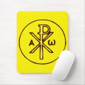 Heilig Chi-Rho Christogram Kunstwerk Muismat (Met muis)