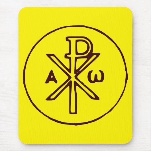 Heilig Chi-Rho Christogram Kunstwerk Muismat (Voorkant)