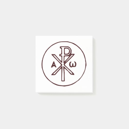 Heilig Chi-Rho Christogram Kunstwerk Post-it® Notes (Voorkant)
