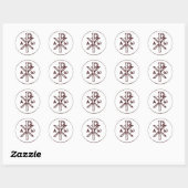 Heilig Chi-Rho Christogram Kunstwerk Ronde Sticker (Vel)