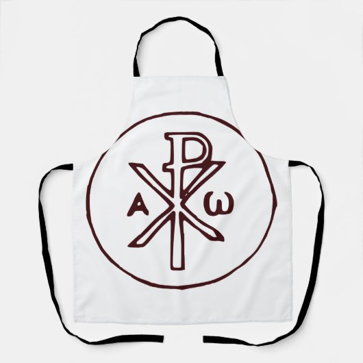 Heilig Chi-Rho Christogram Kunstwerk Schort (Voorkant)