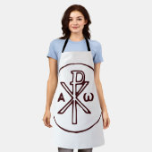 Heilig Chi-Rho Christogram Kunstwerk Schort (Gedragen)