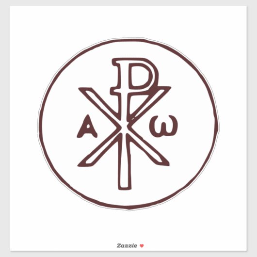 Heilig Chi-Rho Christogram Kunstwerk Sticker (Vel)