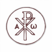 Heilig Chi-Rho Christogram Kunstwerk Sticker (Voorkant)