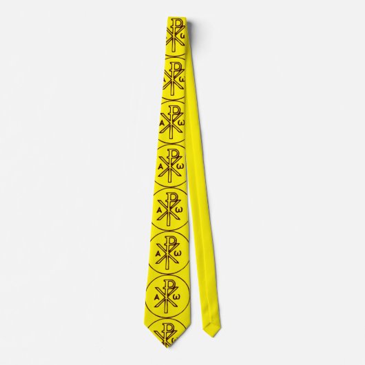 Heilig Chi-Rho Christogram Kunstwerk Stropdas (Voorkant)