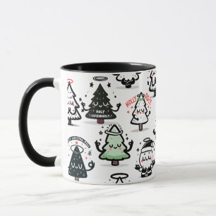 Heilig Chrismaroly Patroon – Grappige Kerstbomen Mok