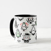 Heilig Chrismaroly Patroon – Grappige Kerstbomen Mok (Voorkant links)